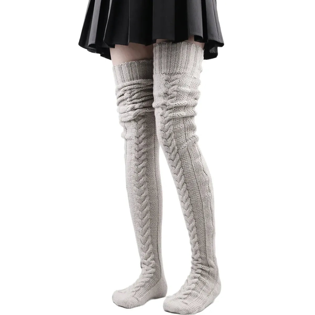 Extra Long Thigh High Stockings - Harajuku Winter Leg Warmers - Socks & Hosiery - 8