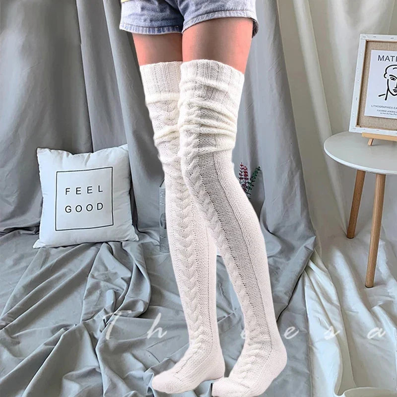 Extra Long Thigh High Stockings - Harajuku Winter Leg Warmers - Socks & Hosiery - Socks - 4 - 2024