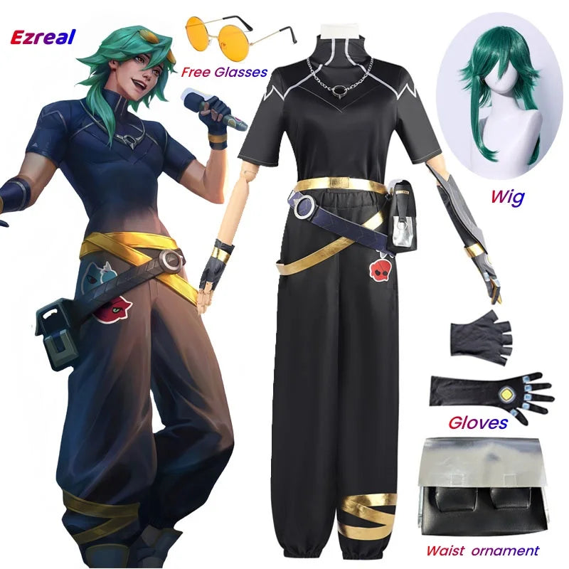 Ezreal Cosplay Costume – League of Legends Outfit with Wig & Props - Cosplay - Costumes - 2024 - 1 - Worldwide Shipping