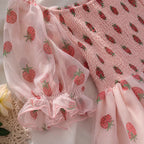 Kawaii Strawberry Dress - All Dresses - Short - Square - 3