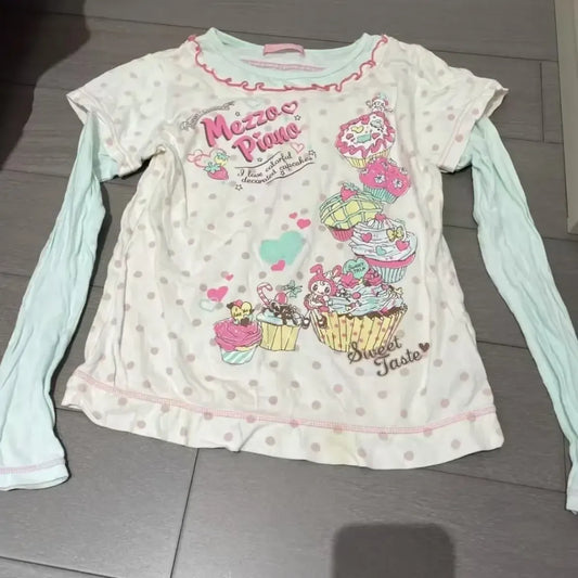 Fairy Cartoon Print Casual T-Shirt - T-Shirts - Long - Round - Women T-shirts - 9