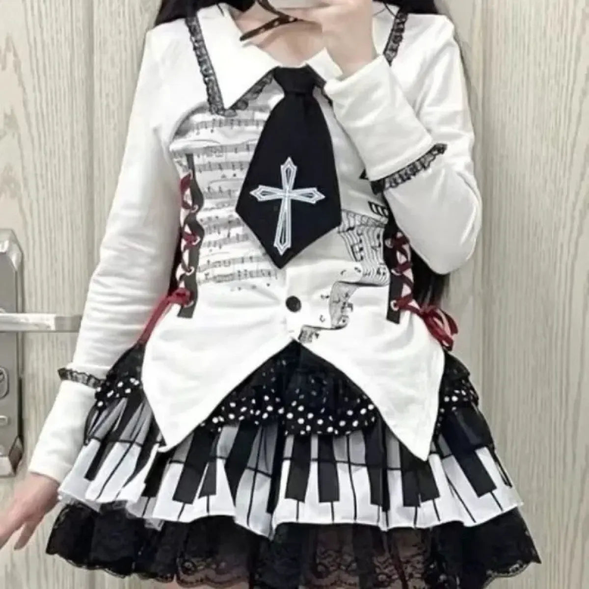 Harajuku Gothic Lolita Lace Skirt – Y2K Punk Fairy Grunge Kawaii - Bottoms - Skirts - 4