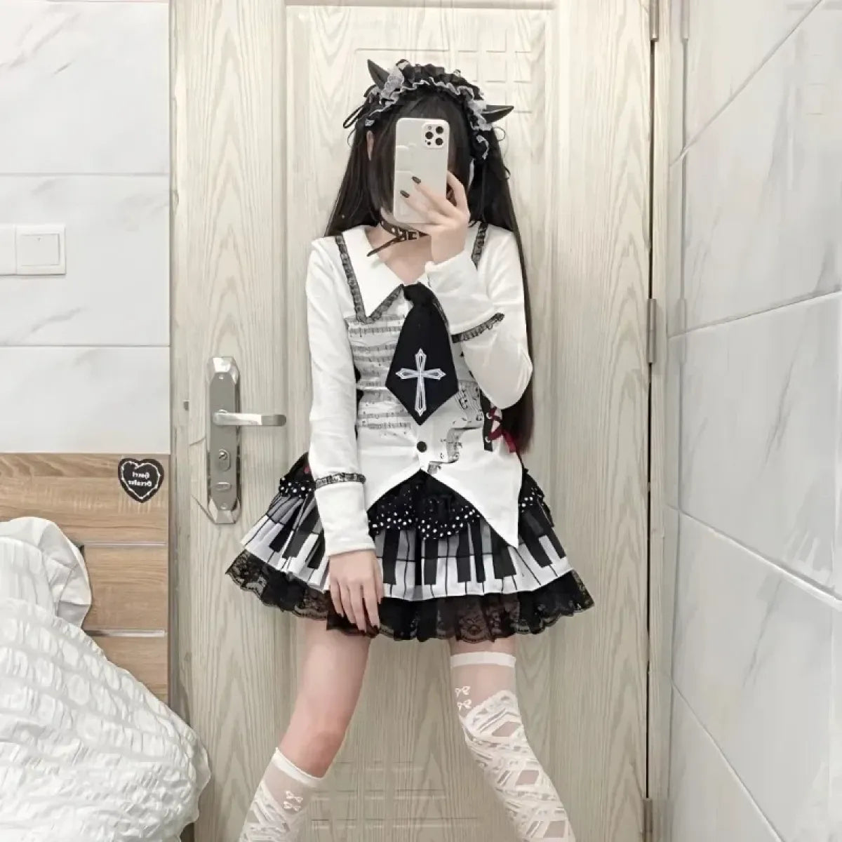 Harajuku Gothic Lolita Lace Skirt – Y2K Punk Fairy Grunge Kawaii - Bottoms - Skirts - 6