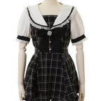 Plaid Lace Patchwork Fairy Grunge Mini Dress - All Dresses - Mini Dress - 2
