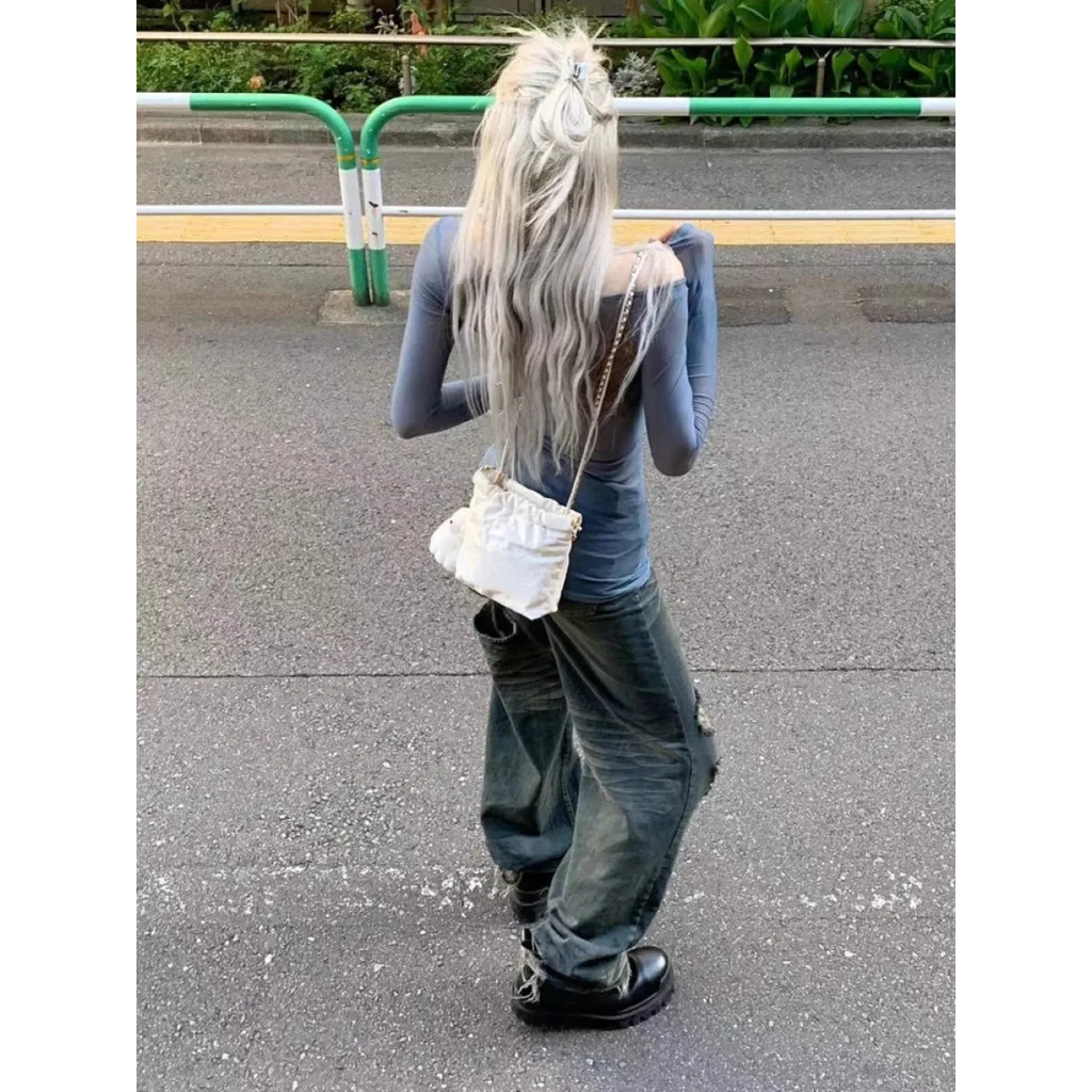 Sheer Skeleton Print Harajuku Top – Fairy Grunge Y2K Slim Fit - T-Shirts - T-Shirts - 4