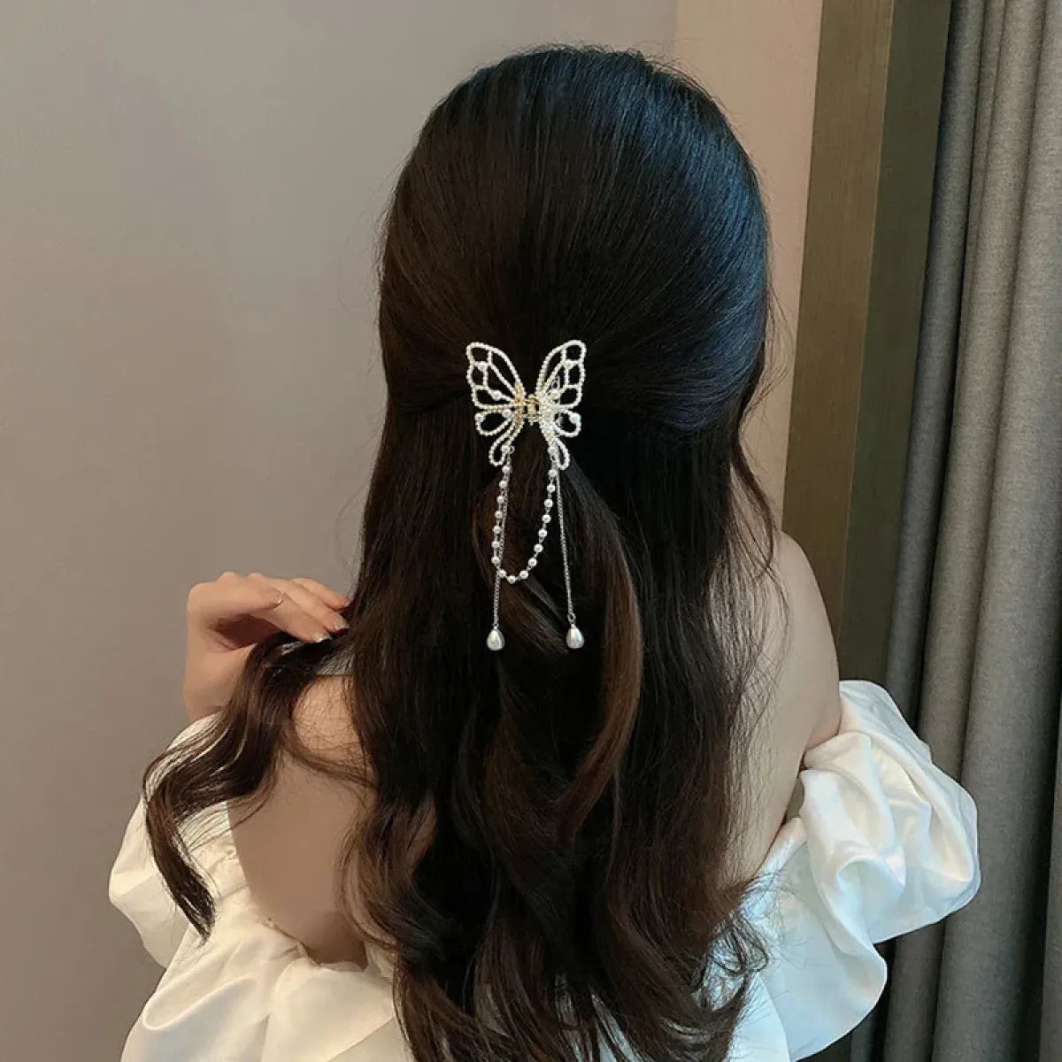 Fairy Kei Butterfly Pearl Hair Clip - Best Sellers - Hair Accessories - 2