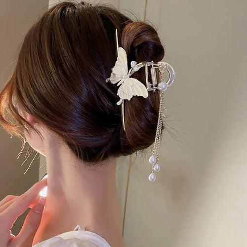 Gold Fairy Kei Butterfly Tassel Hair Clip - Best Sellers - Hair Accessories - 2