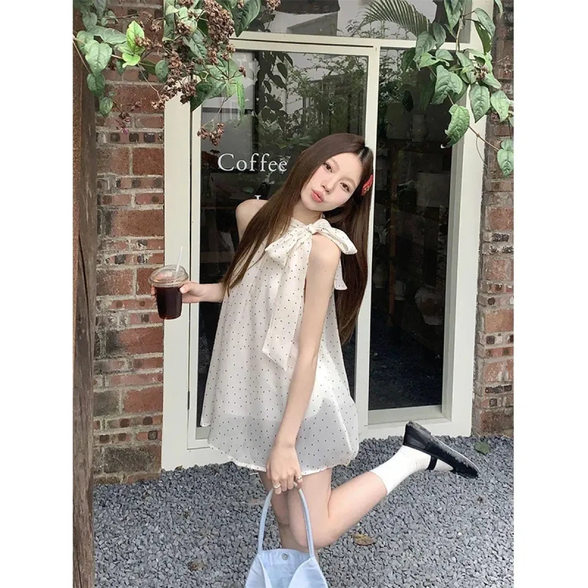 Fairy Kei Polka Dot Bow Blouse - Women’s Clothing & Accessories - Shirts & Blouses - 1