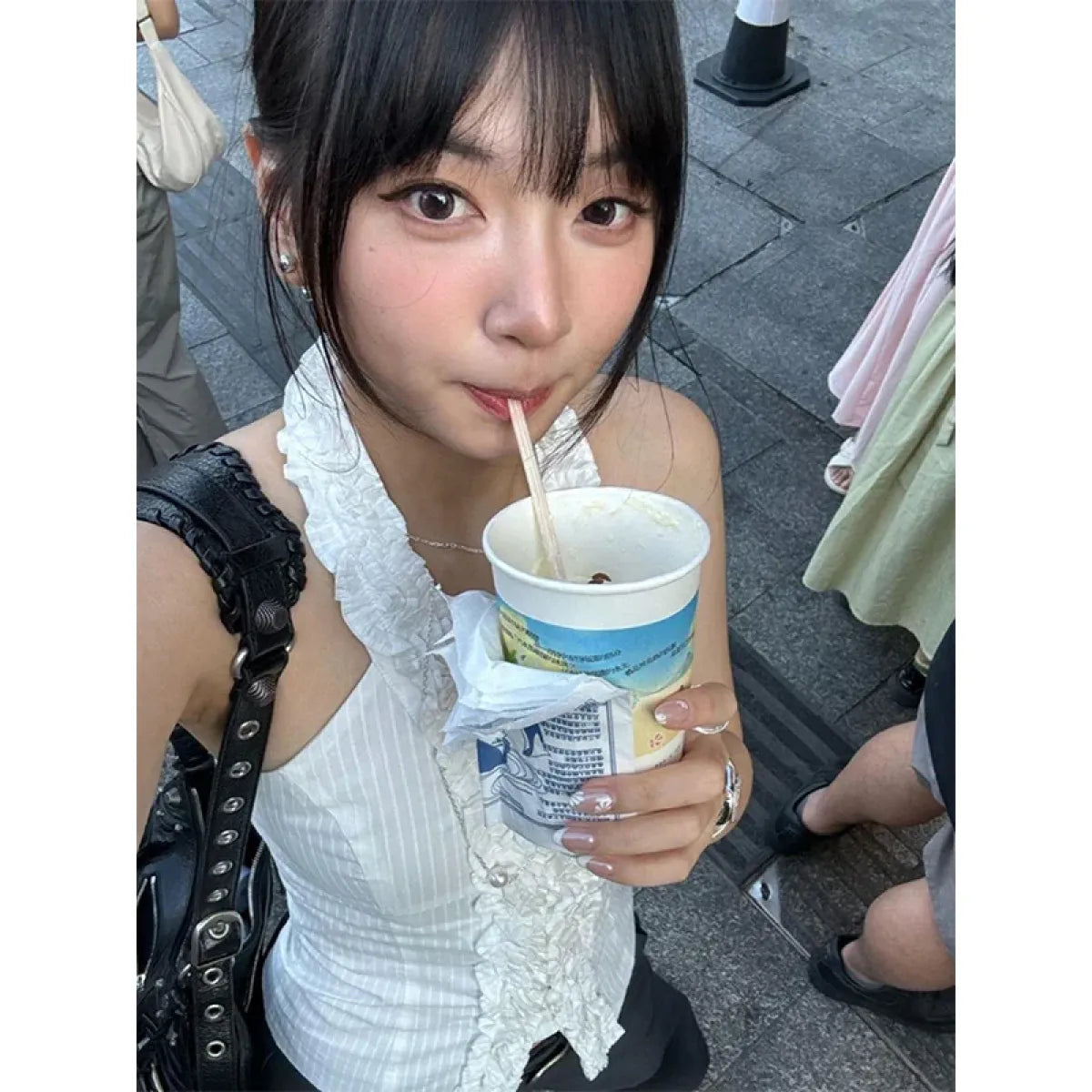 Fairy Kei Ruffle Halter Top - Tops & Tees - Tops - 1