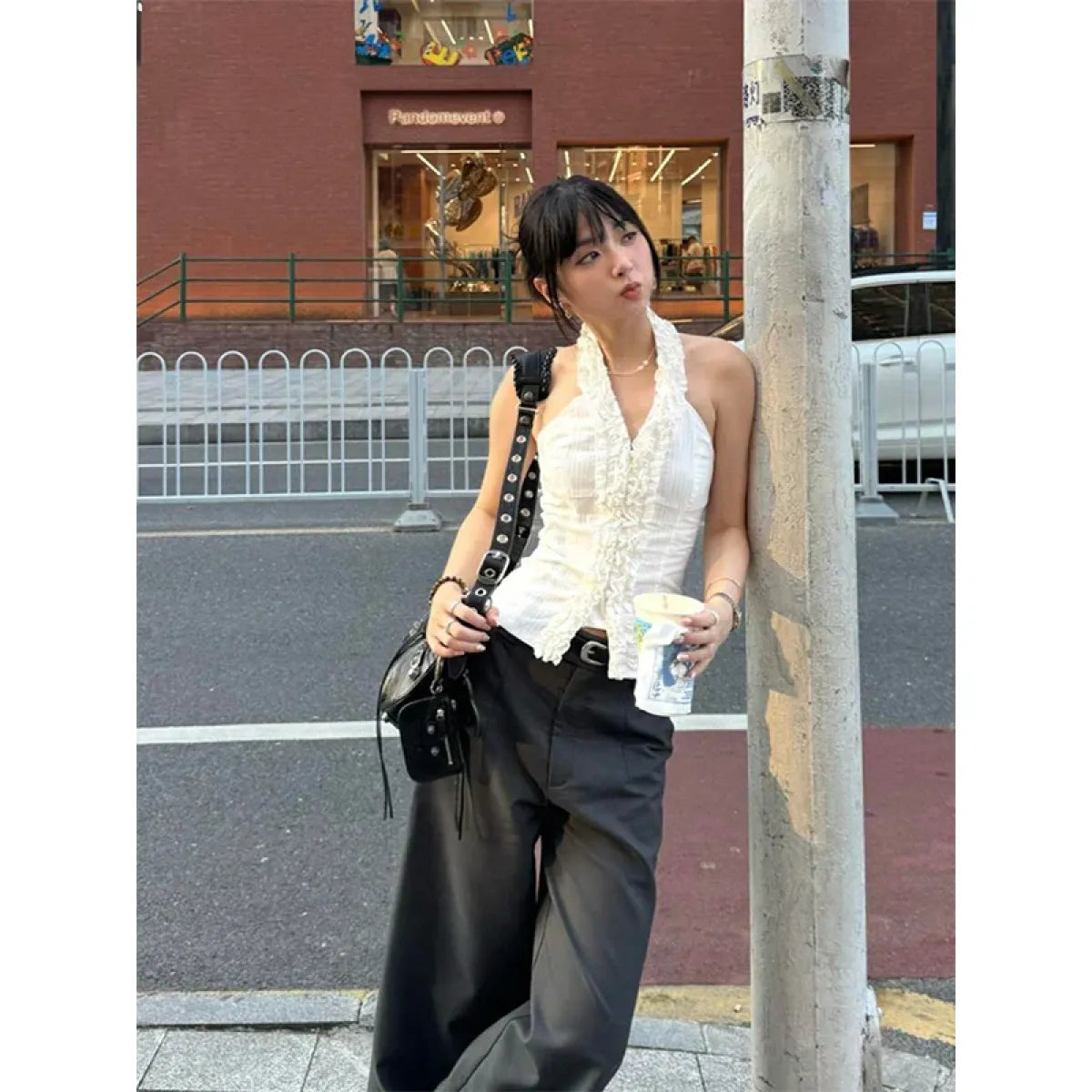 Fairy Kei Ruffle Halter Top - Tops & Tees - Tops - 2