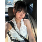 Fairy Kei Ruffle Halter Top - Tops & Tees - Tops - 3