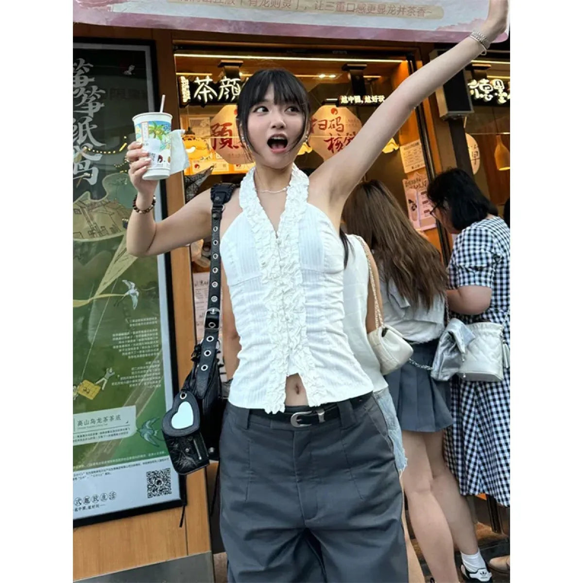 Fairy Kei Ruffle Halter Top - Tops & Tees - Tops - 4