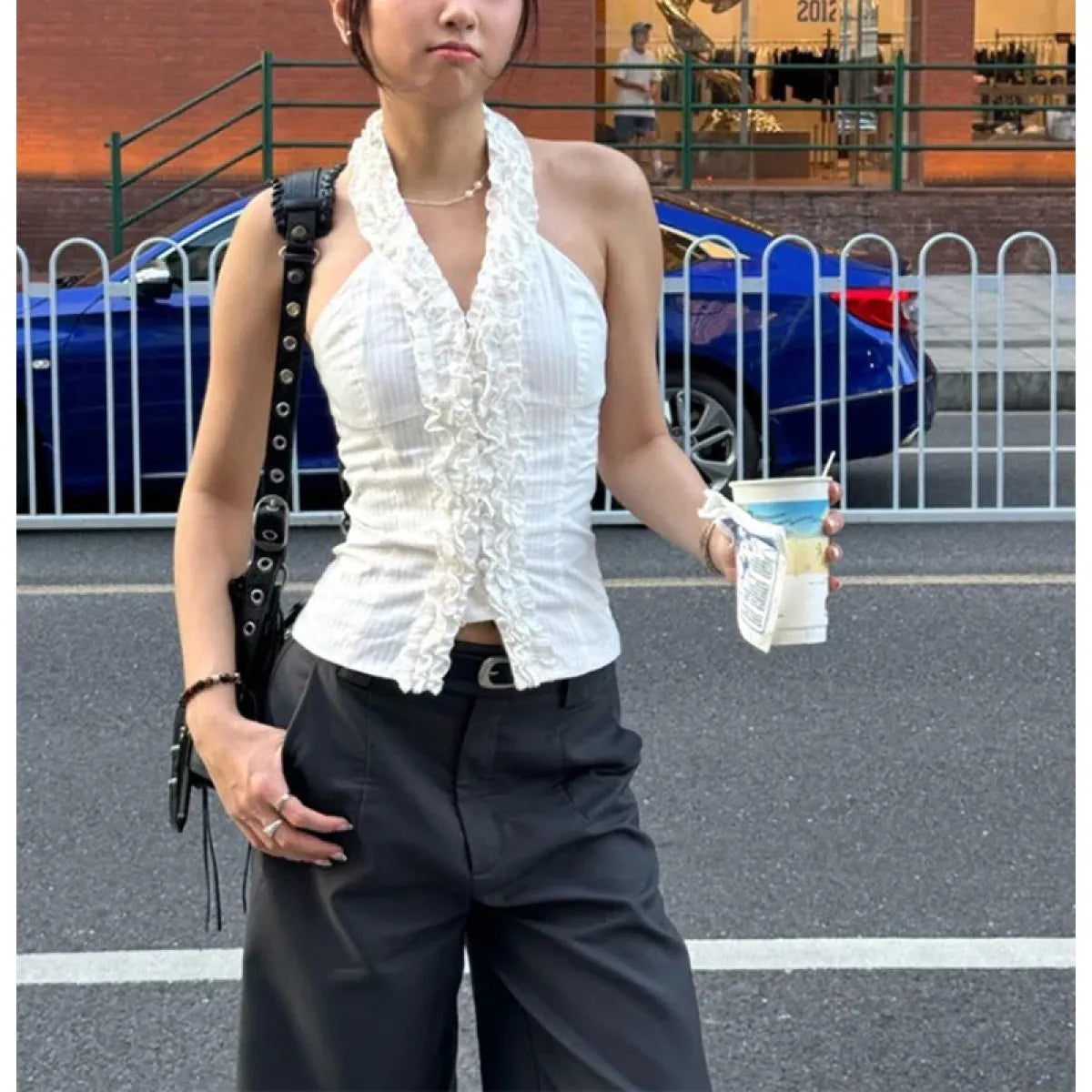 Fairy Kei Ruffle Halter Top - Tops & Tees - Tops - 5