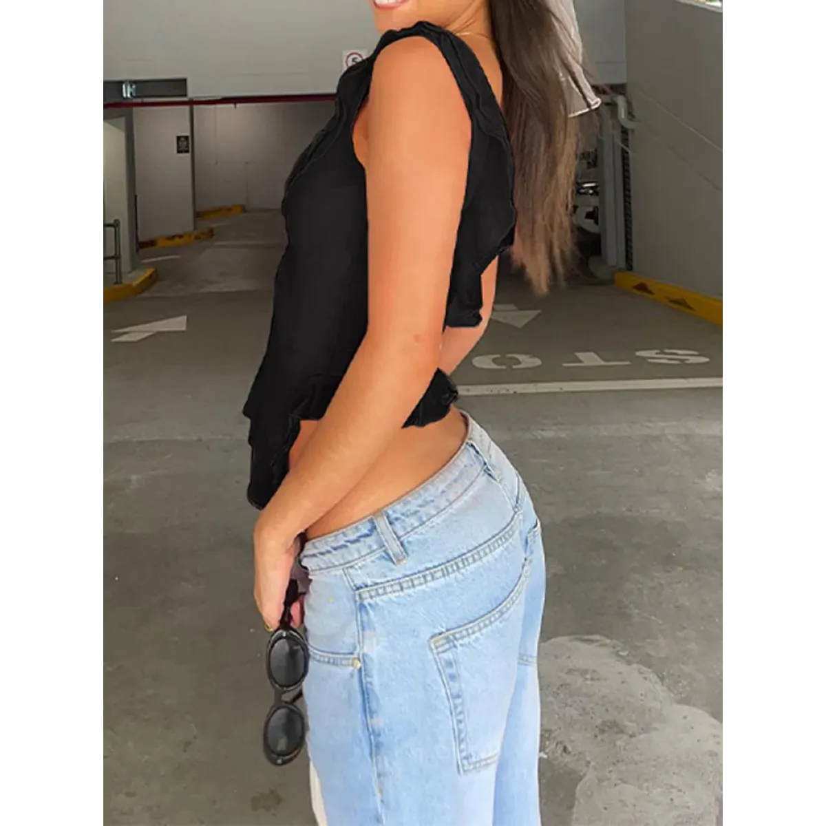 Fairy Kei Ruffle Irregular Camisole - Tops & Tees - cami tops - 4