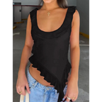 Fairy Kei Ruffle Irregular Camisole - Tops & Tees - cami tops - 7