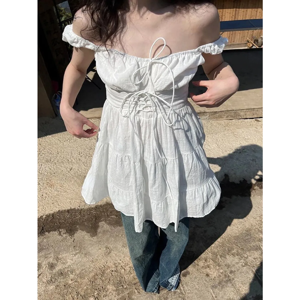 Fairy Kei Ruffle Tie Dress - All Dresses - Sleeveless - Round - Dresses - 11