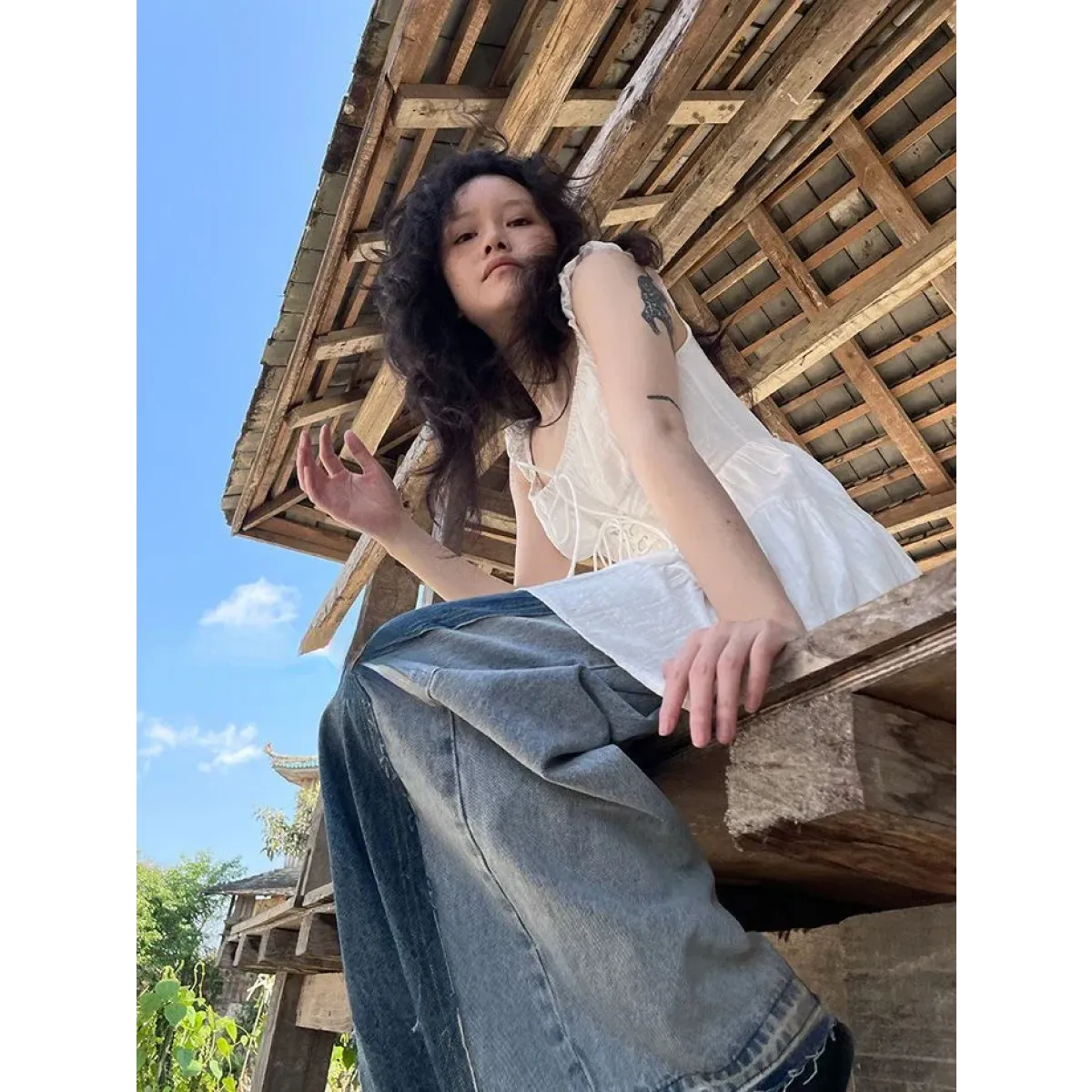 Fairy Kei Ruffle Tie Dress - All Dresses - Sleeveless - Round - Dresses - 15