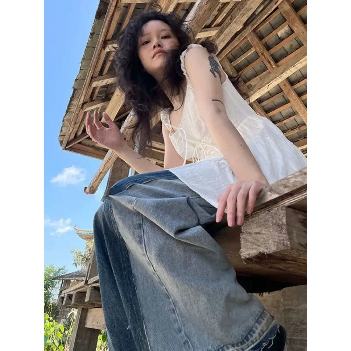 Fairy Kei Ruffle Tie Dress - All Dresses - Sleeveless - Round - Dresses - 5