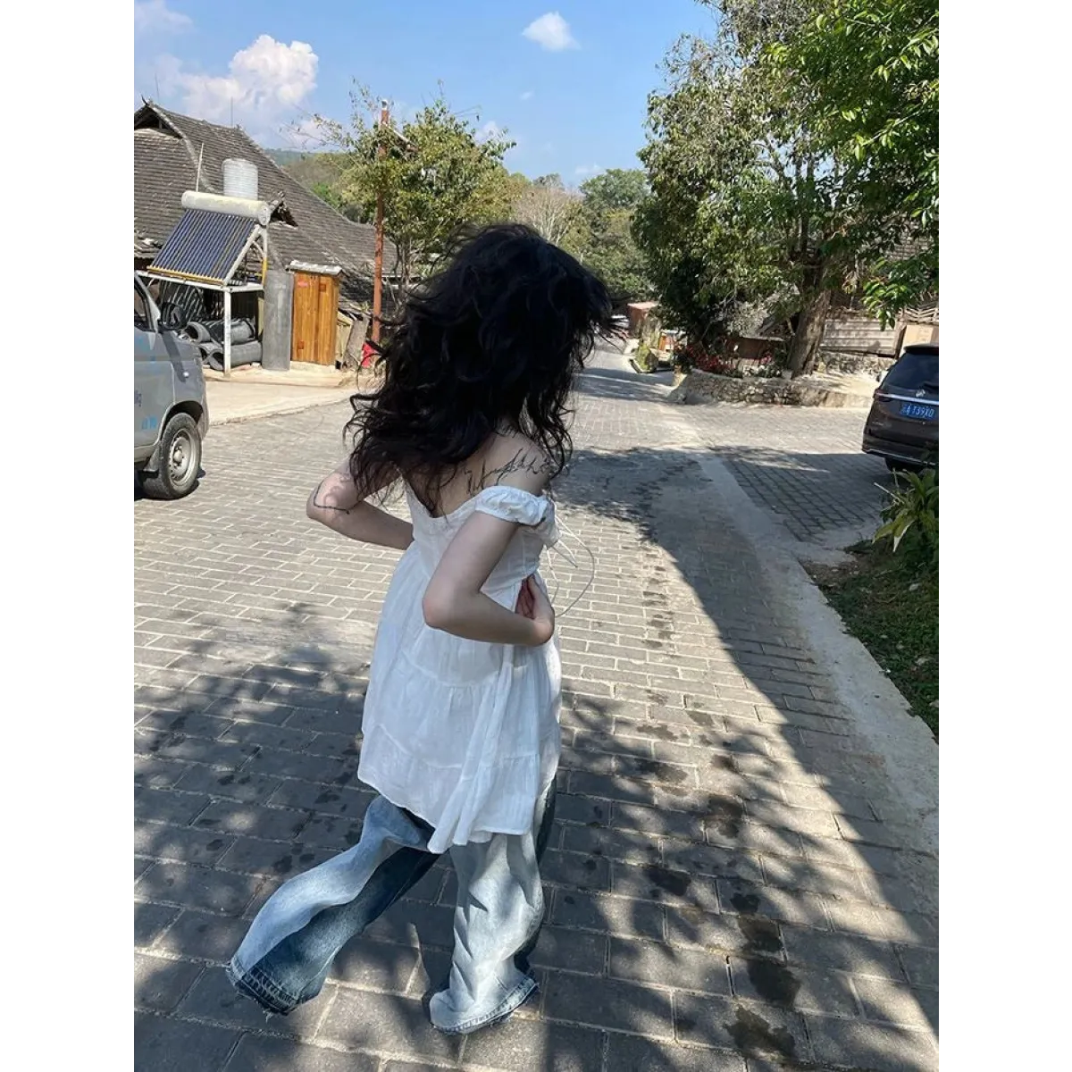 Fairy Kei Ruffle Tie Dress - All Dresses - Sleeveless - Round - Dresses - 8