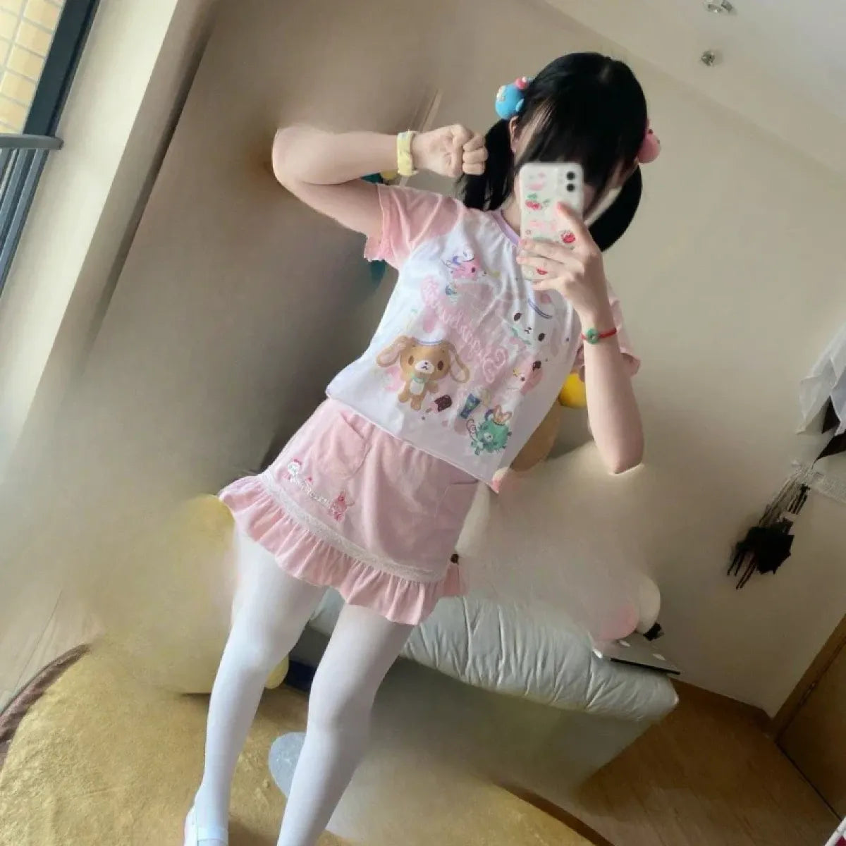Kawaii Cartoon Print Short Sleeve Shirt - T-Shirts - T-Shirts - 3
