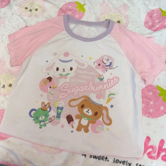Kawaii Cartoon Print Short Sleeve Shirt - T-Shirts - T-Shirts - 6