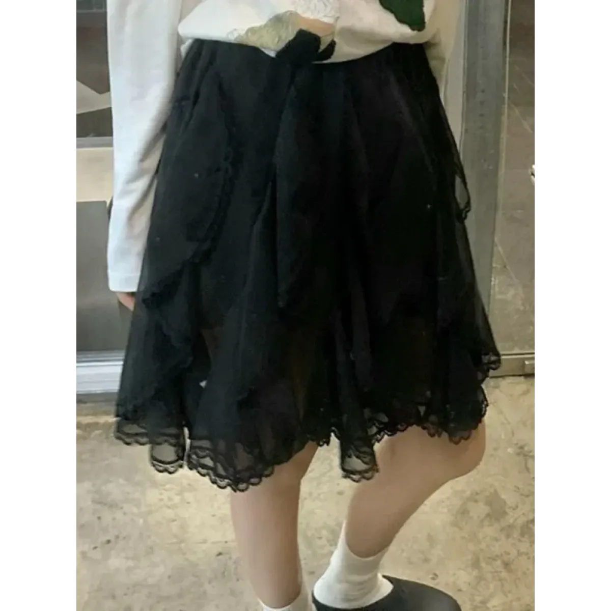 Fairycore Lace Ruffle Skirt - Bottoms - Skirts - 5