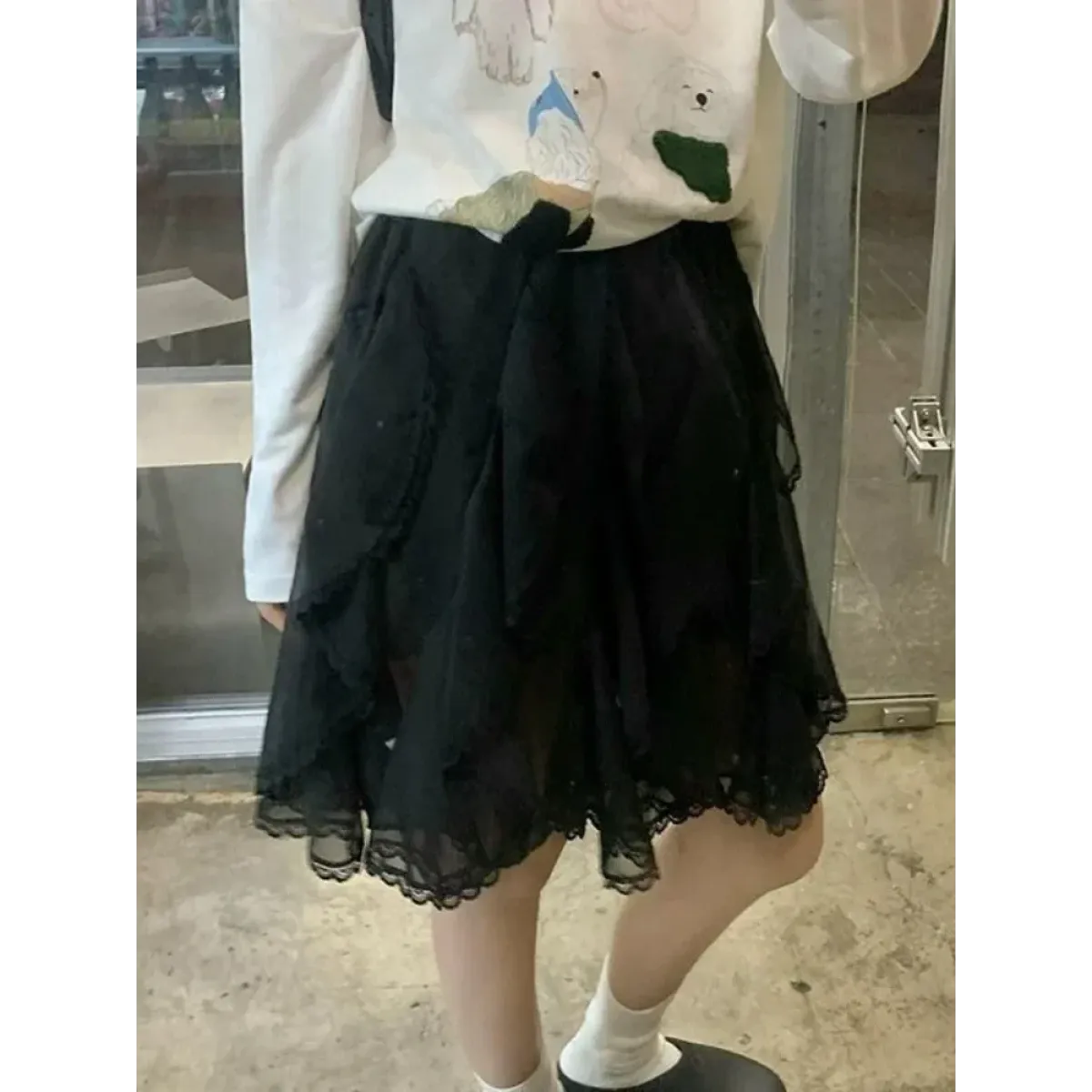 Fairycore Lace Ruffle Skirt - Bottoms - Skirts - 6
