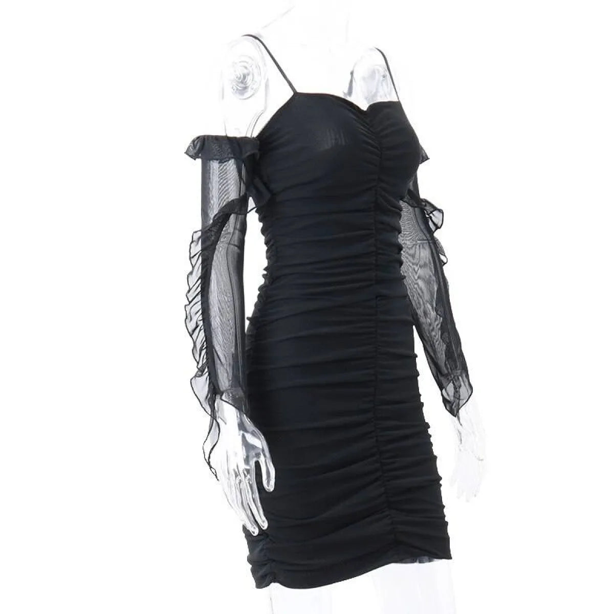 Mesh Ruched Dresses - All Dresses - 7