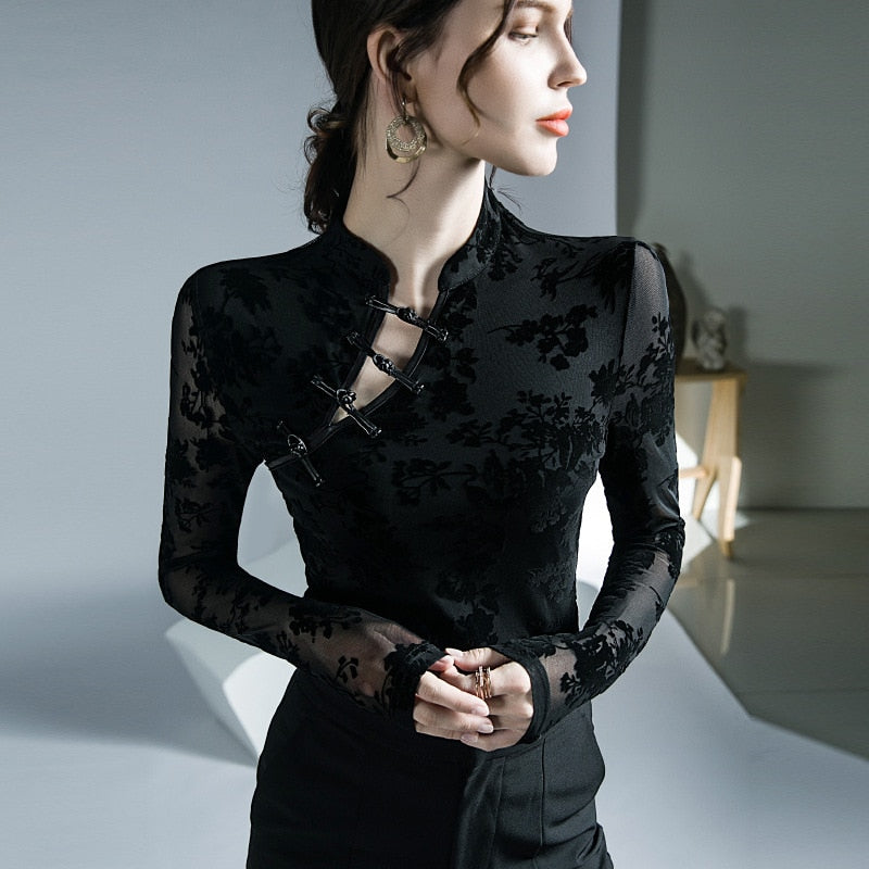 Fashionable Korean Blouses - Black / S - T-Shirts - Dresses - 17 - 2024