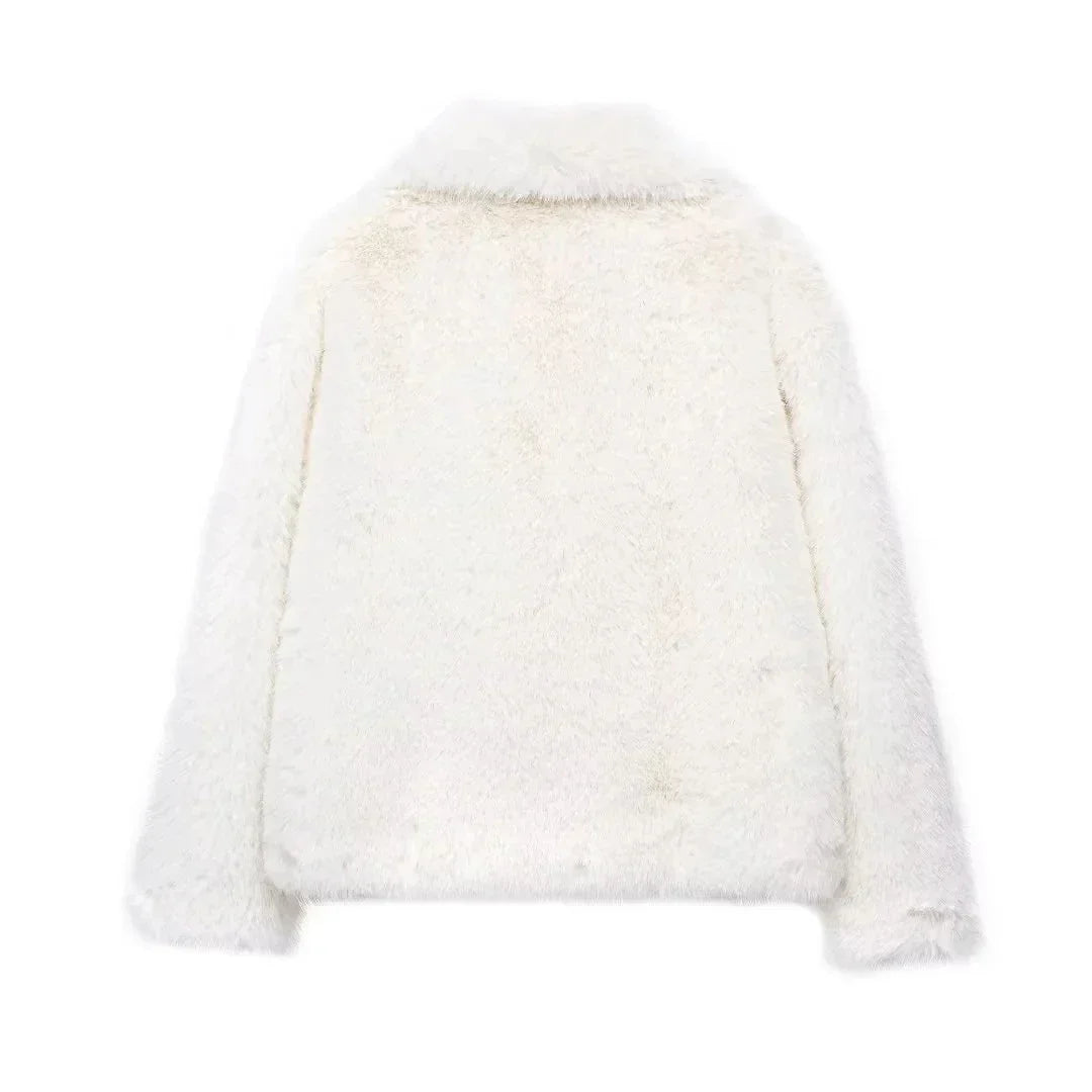 Faux Fur Coat - Chic Winter Outerwear for Women - Women’s Clothing & Accessories - Sweaters - 2024 - 32 - Worldwide