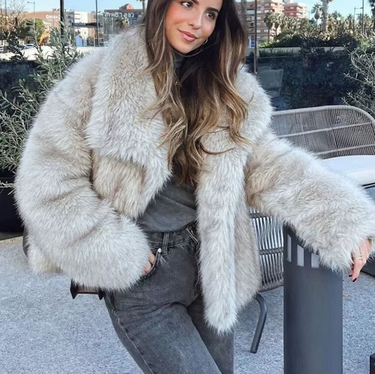 Faux Fur Coat - Chic Winter Outerwear for Women - Women’s Clothing & Accessories - Sweaters - 2024 - 2 - Worldwide