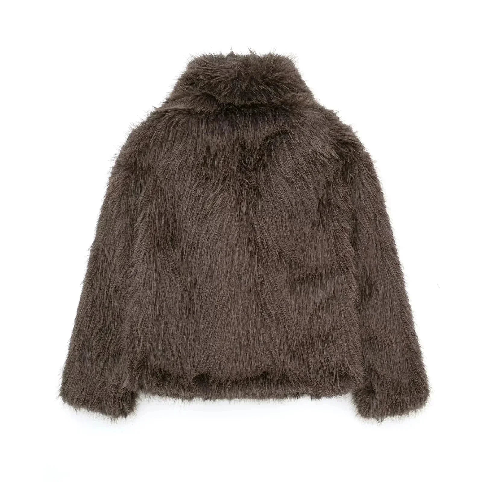 Faux Fur Coat - Chic Winter Outerwear for Women - Women’s Clothing & Accessories - Sweaters - 2024 - 36 - Worldwide