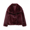 Cropped Faux Fur Snap-Front Jacket - Women’s Clothing & Accessories - Jacket - 10
