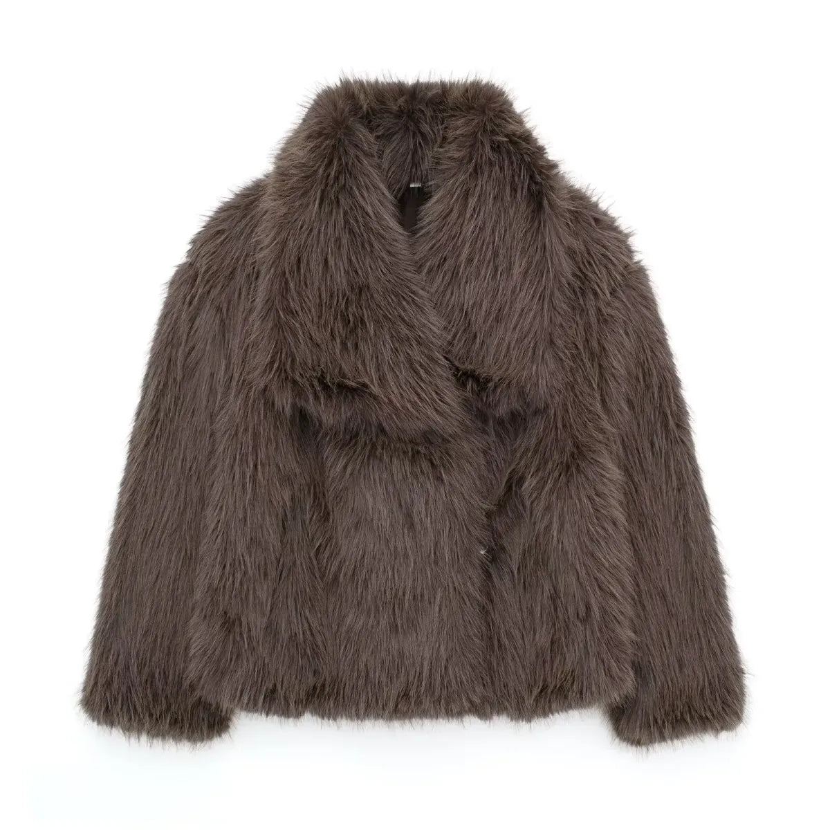 Cropped Faux Fur Snap-Front Jacket - Women’s Clothing & Accessories - Jacket - 9