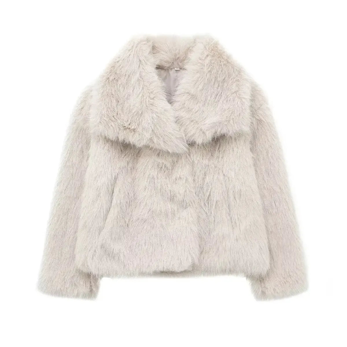 Cropped Faux Fur Snap-Front Jacket - Women’s Clothing & Accessories - Jacket - 11