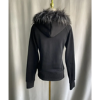 Black Gothic Grunge Fur Hooded Jacket - Women’s Clothing & Accessories - Long - Hooded - Women’s Hoodies - 6