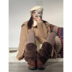 Faux Fur Leg Warmers – Harajuku Plush Lolita Boot Covers - Harajuku Style - Leg Warmers - 10