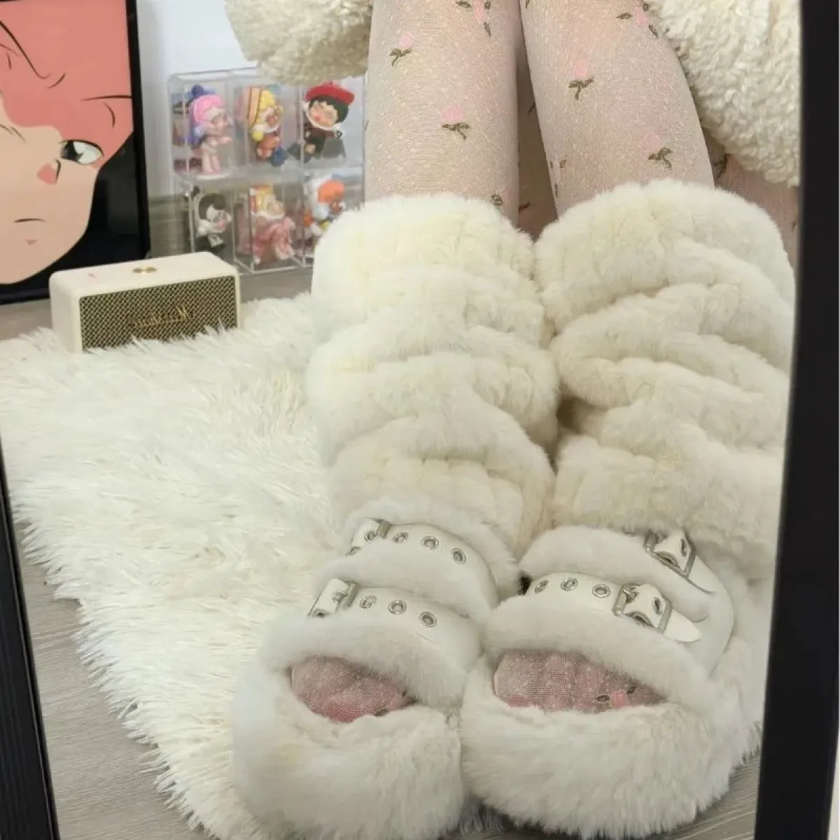 Faux Fur Leg Warmers – Harajuku Plush Lolita Boot Covers - Harajuku Style - Leg Warmers - 4