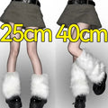 Faux Fur Plush Leg Warmers – Harajuku Winter Style - Harajuku Style - Accessory - 9