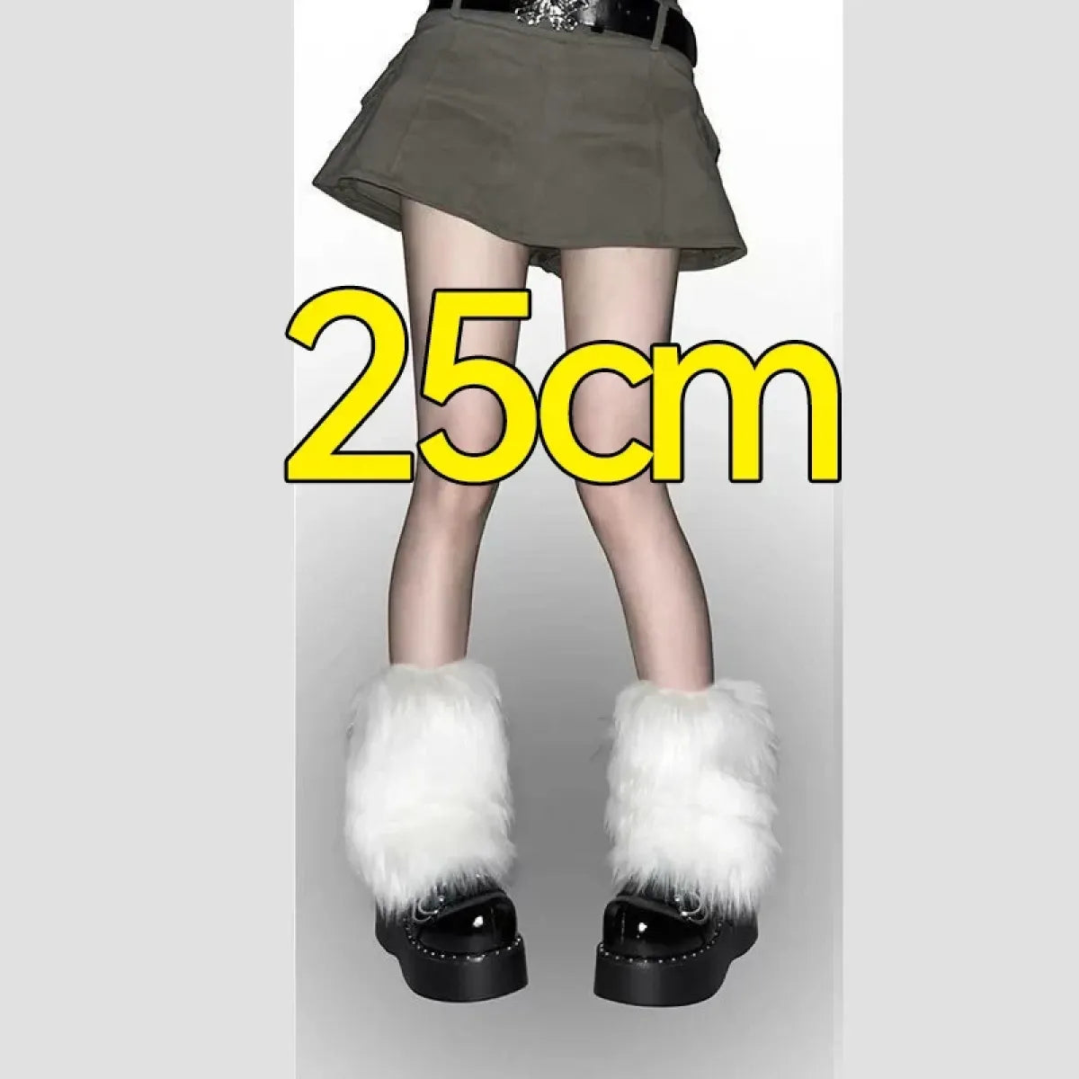 Faux Fur Plush Leg Warmers – Harajuku Winter Style - Harajuku Style - Accessory - 7