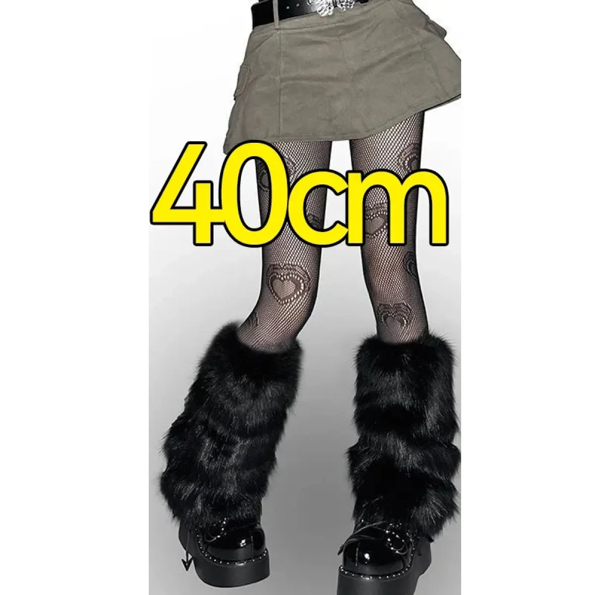 Faux Fur Plush Leg Warmers – Harajuku Winter Style - Harajuku Style - Accessory - 10
