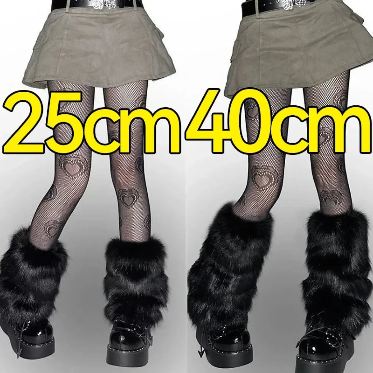Faux Fur Plush Leg Warmers – Harajuku Winter Style - Harajuku Style - Accessory - 8