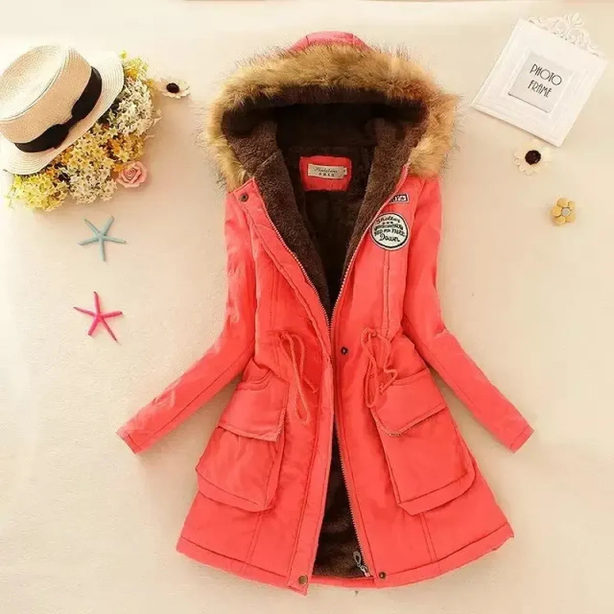 Faux Fur Hooded Pink Parka Jacket - Jackets & Coats - Jacket - 9