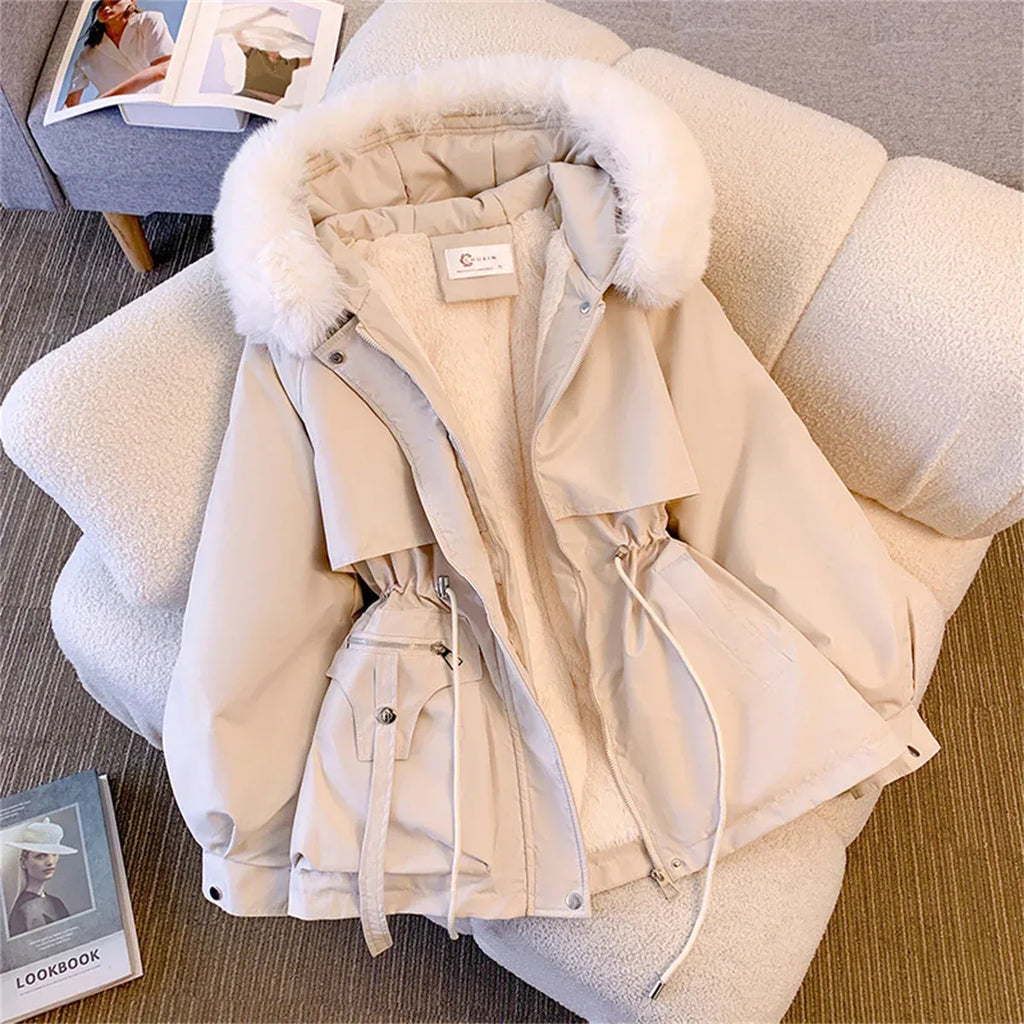 Korean Hooded Drawstring Padded Winter Parka - Harajuku Style - Jacket - 5