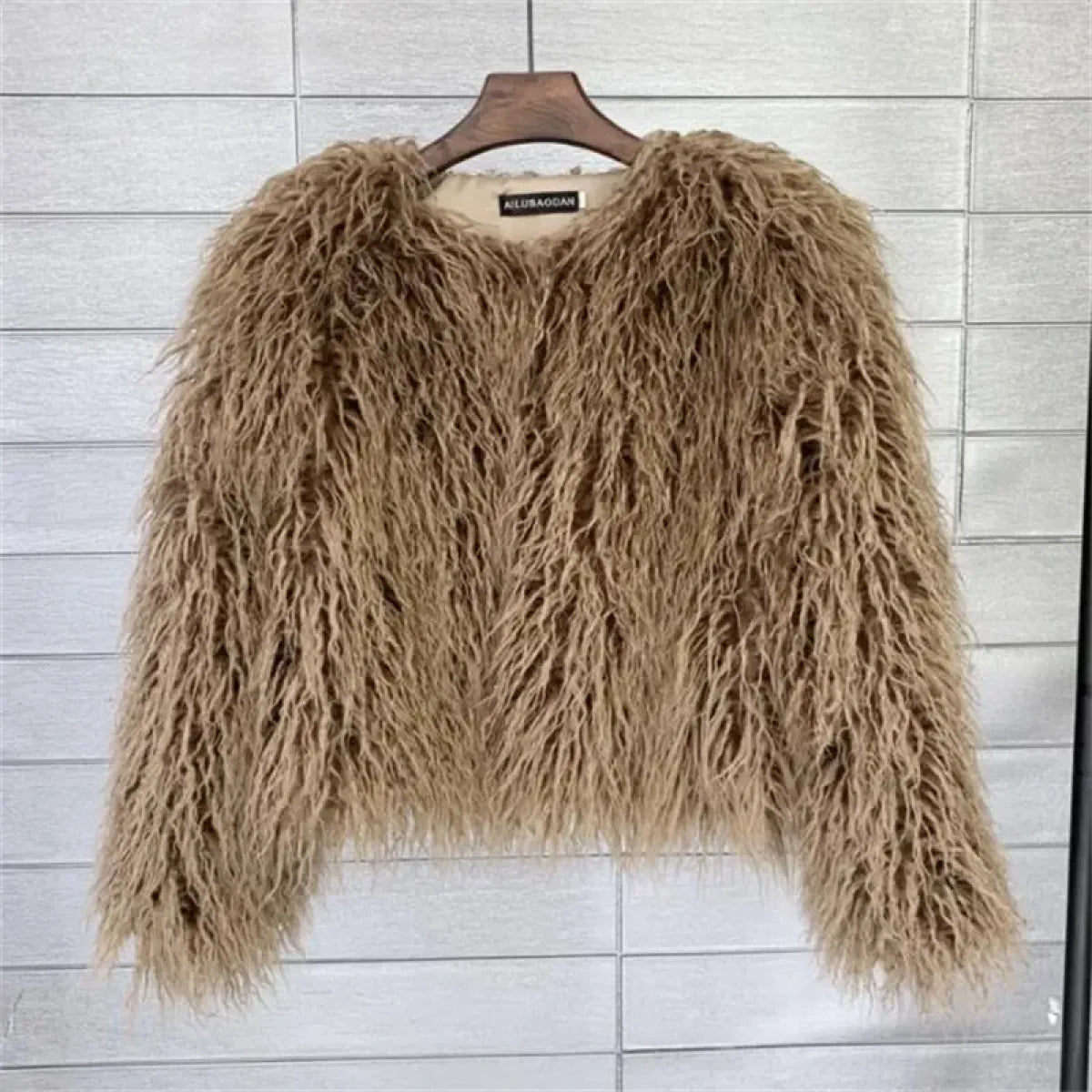 Shaggy Faux Fur Winter Jacket - Women’s - Coat - 19