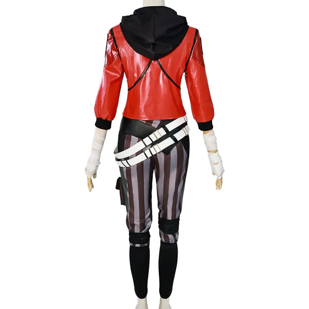 Vi Arcane Cosplay Costume Set with Red Faux Leather Jacket - Women’s Clothing & Accessories - Cosplay - 3