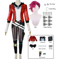 Vi Arcane Cosplay Costume Set with Red Faux Leather Jacket - Women’s Clothing & Accessories - Cosplay - 8