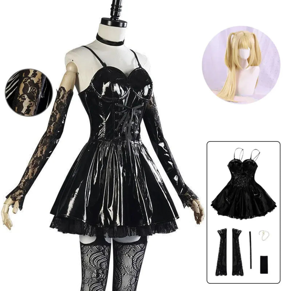 Misa Amane Faux Leather Cosplay Set with Wig - Anime - Cosplay - 1