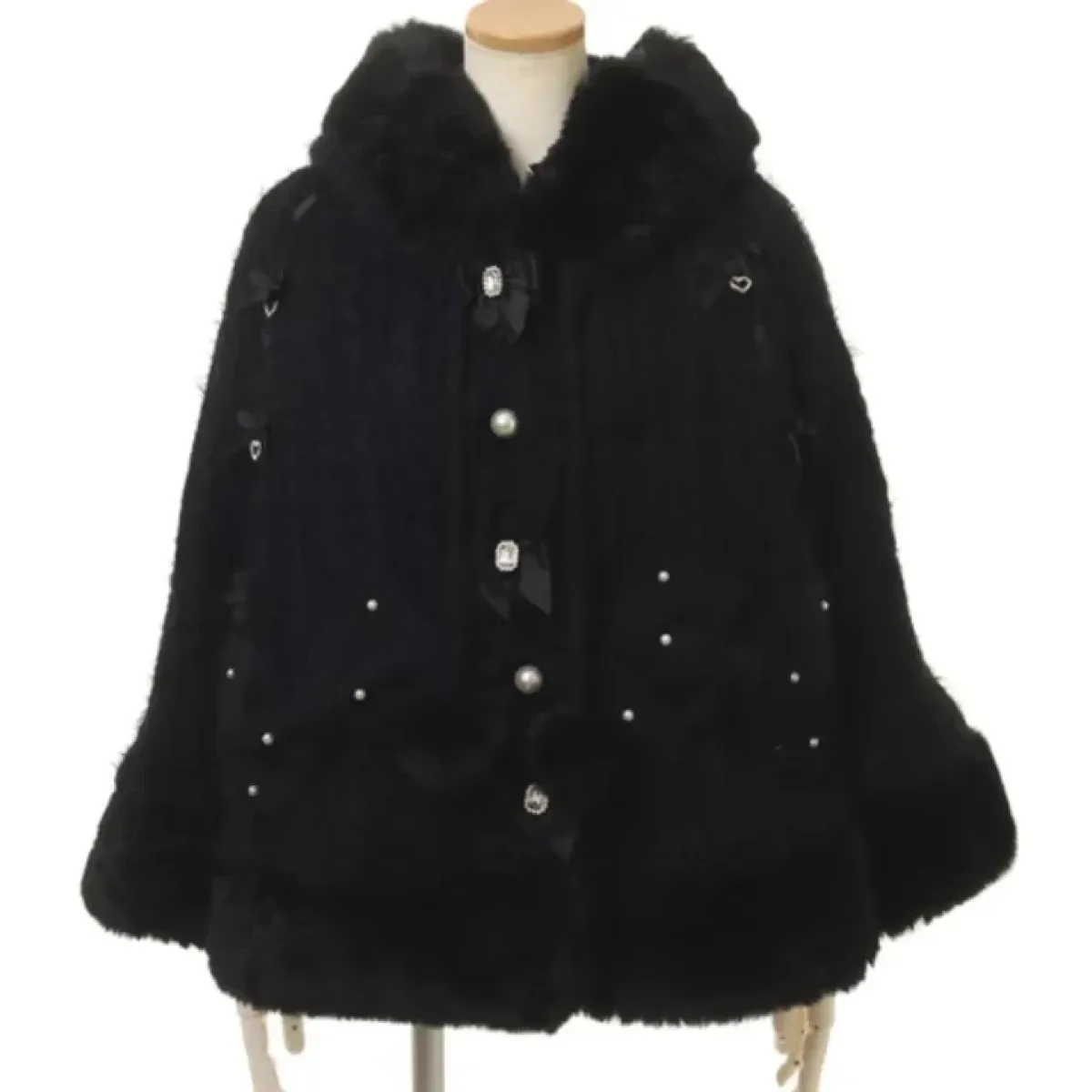 Sweet Princess Faux Fur Hooded Cape Coat - Jackets - Jacket - 8