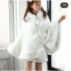 Sweet Princess Faux Fur Hooded Cape Coat - Jackets - Jacket - 3